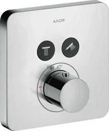 Bild von HANSGROHE AXOR ShowerSolutions Thermostat Unterputz softsquare für 2 Verbraucher #36707000 - Chrom