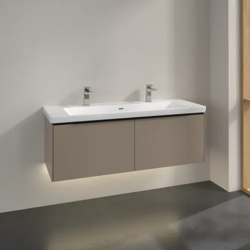 VILLEROY BOCH Subway 3.0 Waschbeckenunterschrank, mit Beleuchtung, 2 Auszüge, 1272 x 429 x 478 mm, Taupe #C601L1VM, Bild 2