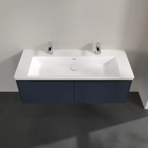 Bild von VILLEROY BOCH Subway 3.0 Waschbeckenunterschrank, mit Beleuchtung, 2 Auszüge, 1272 x 429 x 478 mm, Marine Blue #C601L1VQ