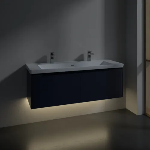 Bild von VILLEROY BOCH Subway 3.0 Waschbeckenunterschrank, mit Beleuchtung, 2 Auszüge, 1272 x 429 x 478 mm, Marine Blue #C601L1VQ