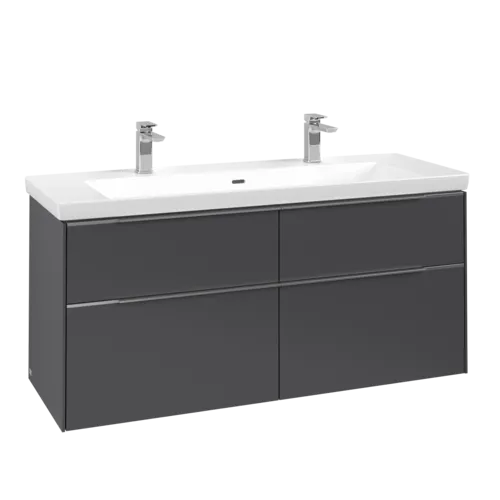 Picture of VILLEROY BOCH Subway 3.0 Vanity unit, 4 pull-out compartments, 1272 x 576 x 478 mm, Graphite #C60200VR