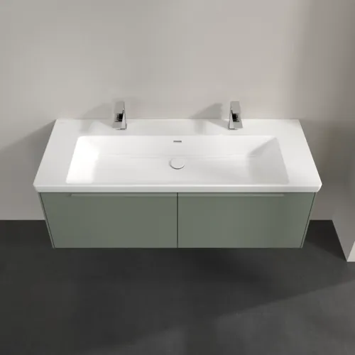 Bild von VILLEROY BOCH Subway 3.0 Waschbeckenunterschrank, mit Beleuchtung, 2 Auszüge, 1272 x 429 x 478 mm, Soft Green #C601L2AF