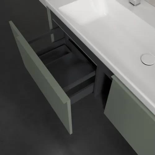 Bild von VILLEROY BOCH Subway 3.0 Waschbeckenunterschrank, mit Beleuchtung, 2 Auszüge, 1272 x 429 x 478 mm, Soft Green #C601L2AF