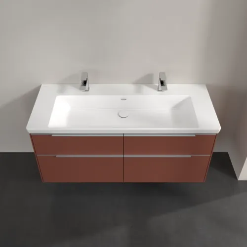 Bild von VILLEROY BOCH Subway 3.0 Waschbeckenunterschrank, mit Beleuchtung, 4 Auszüge, 1272 x 576 x 478 mm, Wine Red #C602L0AH