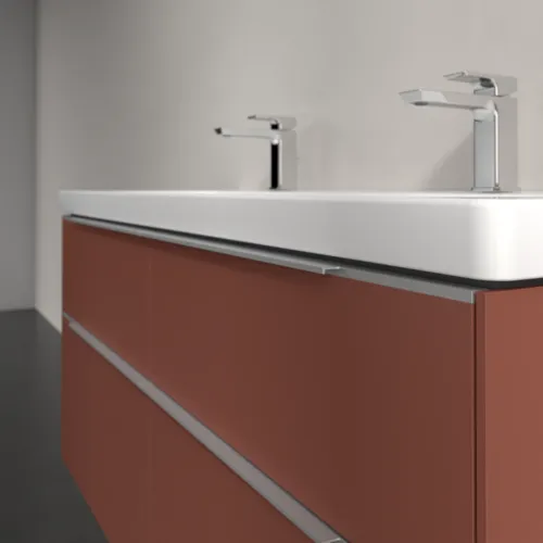 Bild von VILLEROY BOCH Subway 3.0 Waschbeckenunterschrank, mit Beleuchtung, 4 Auszüge, 1272 x 576 x 478 mm, Wine Red #C602L0AH
