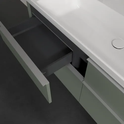 Bild von VILLEROY BOCH Subway 3.0 Waschbeckenunterschrank, mit Beleuchtung, 4 Auszüge, 1272 x 576 x 478 mm, Soft Green #C602L0AF