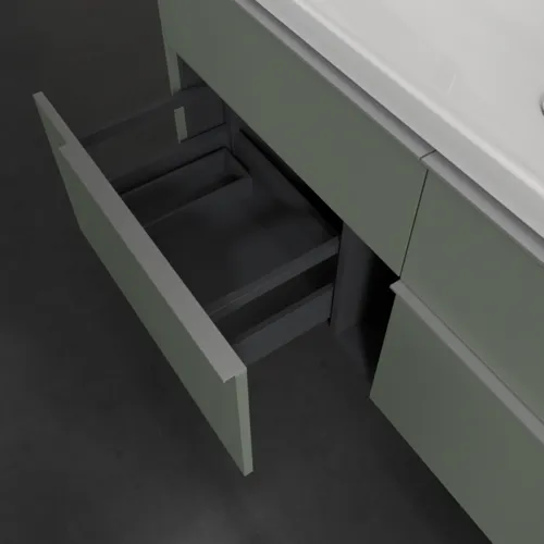 Bild von VILLEROY BOCH Subway 3.0 Waschbeckenunterschrank, mit Beleuchtung, 4 Auszüge, 1272 x 576 x 478 mm, Soft Green #C602L0AF