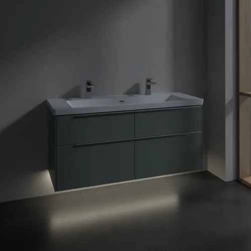 Bild von VILLEROY BOCH Subway 3.0 Waschbeckenunterschrank, mit Beleuchtung, 4 Auszüge, 1272 x 576 x 478 mm, Soft Green #C602L0AF