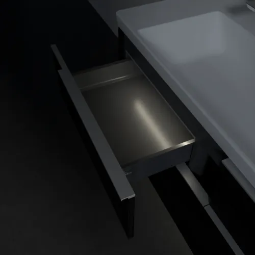 Bild von VILLEROY BOCH Subway 3.0 Waschbeckenunterschrank, mit Beleuchtung, 4 Auszüge, 1272 x 576 x 478 mm, Black Oak #C602L0AB