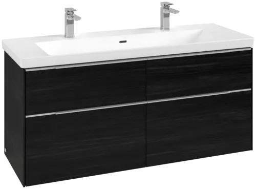 VILLEROY BOCH Subway 3.0 Vanity unit, with lighting, 4 pull-out compartments, 1272 x 576 x 478 mm, Black Oak #C602L0AB resmi