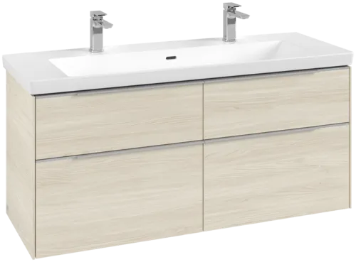 Picture of VILLEROY BOCH Subway 3.0 Vanity unit, 4 pull-out compartments, 1272 x 576 x 478 mm, White Oak #C60200AA