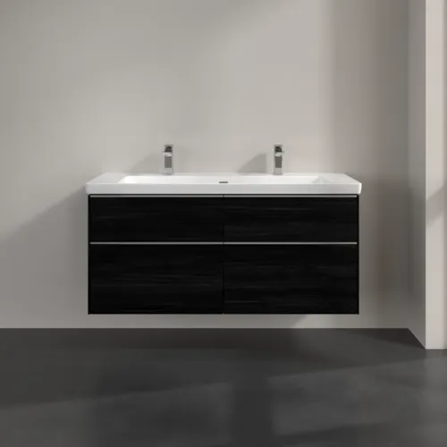 Bild von VILLEROY BOCH Subway 3.0 Waschbeckenunterschrank, 4 Auszüge, 1272 x 576 x 478 mm, Black Oak #C60200AB