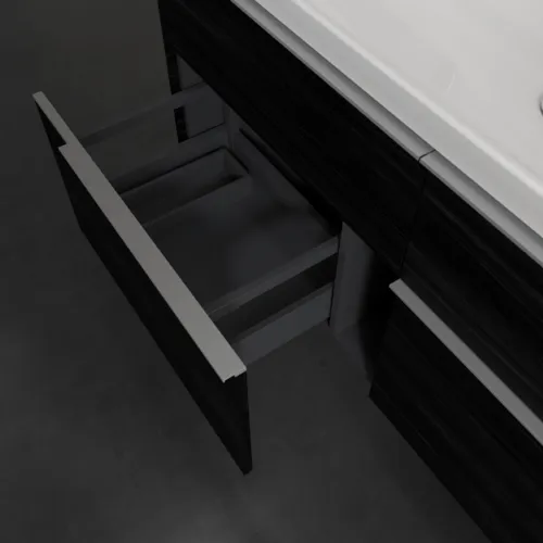 Bild von VILLEROY BOCH Subway 3.0 Waschbeckenunterschrank, 4 Auszüge, 1272 x 576 x 478 mm, Black Oak #C60200AB