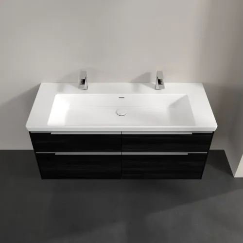 Bild von VILLEROY BOCH Subway 3.0 Waschbeckenunterschrank, 4 Auszüge, 1272 x 576 x 478 mm, Black Oak #C60200AB