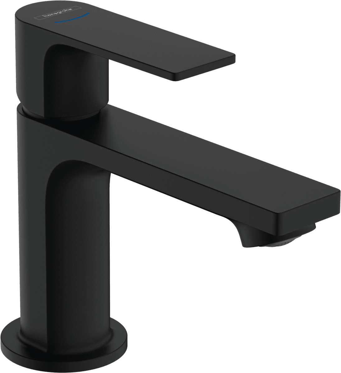 Зображення з  HANSGROHE Rebris E Pillar tap 80 with lever handle for cold water or pre-adjusted water without waste set #72506670 - Matt Black