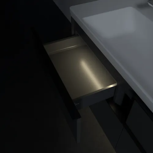 Bild von VILLEROY BOCH Subway 3.0 Waschbeckenunterschrank, mit Beleuchtung, 4 Auszüge, 1272 x 576 x 478 mm, Graphite #C602L1VR