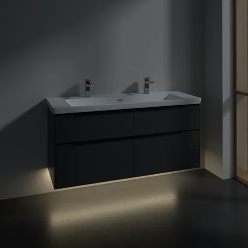 Bild von VILLEROY BOCH Subway 3.0 Waschbeckenunterschrank, mit Beleuchtung, 4 Auszüge, 1272 x 576 x 478 mm, Graphite #C602L1VR