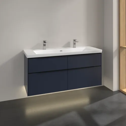 VILLEROY BOCH Subway 3.0 Waschbeckenunterschrank, mit Beleuchtung, 4 Auszüge, 1272 x 576 x 478 mm, Marine Blue #C602L1VQ, Bild 2