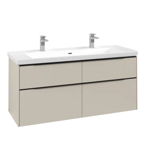 Зображення з  VILLEROY BOCH Subway 3.0 Vanity unit, with lighting, 4 pull-out compartments, 1272 x 576 x 478 mm, Cashmere Grey #C602L1VN