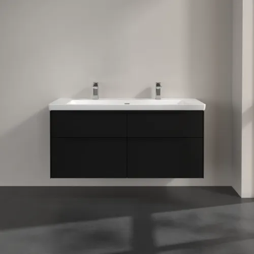 Bild von VILLEROY BOCH Subway 3.0 Waschbeckenunterschrank, mit Beleuchtung, 4 Auszüge, 1272 x 576 x 478 mm, Volcano Black #C602L1VL