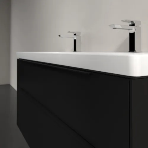 Bild von VILLEROY BOCH Subway 3.0 Waschbeckenunterschrank, mit Beleuchtung, 4 Auszüge, 1272 x 576 x 478 mm, Volcano Black #C602L1VL