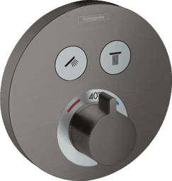 Bild von HANSGROHE ShowerSelect S Thermostat Unterputz für 2 Verbraucher #15743340 - Brushed Black Chrome