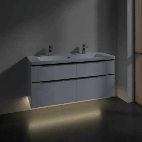 Bild von VILLEROY BOCH Subway 3.0 Waschbeckenunterschrank, mit Beleuchtung, 4 Auszüge, 1272 x 576 x 478 mm, Pure White #C602L1VF