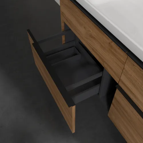 Bild von VILLEROY BOCH Subway 3.0 Waschbeckenunterschrank, mit Beleuchtung, 4 Auszüge, 1272 x 576 x 478 mm, Kansas Oak #C602L1RH