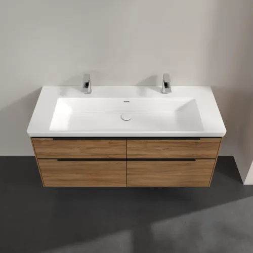 Bild von VILLEROY BOCH Subway 3.0 Waschbeckenunterschrank, mit Beleuchtung, 4 Auszüge, 1272 x 576 x 478 mm, Kansas Oak #C602L1RH