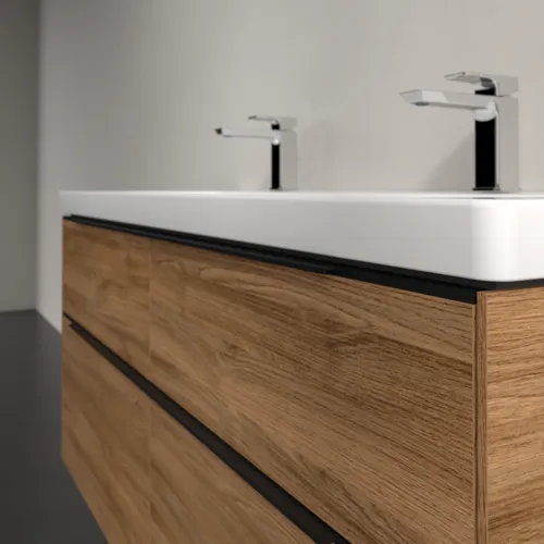 Bild von VILLEROY BOCH Subway 3.0 Waschbeckenunterschrank, mit Beleuchtung, 4 Auszüge, 1272 x 576 x 478 mm, Kansas Oak #C602L1RH