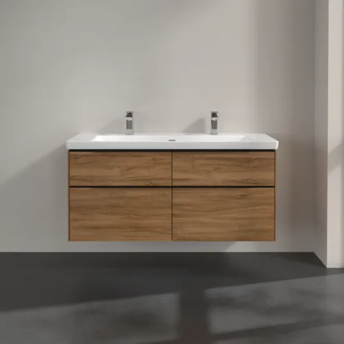 Bild von VILLEROY BOCH Subway 3.0 Waschbeckenunterschrank, mit Beleuchtung, 4 Auszüge, 1272 x 576 x 478 mm, Kansas Oak #C602L1RH