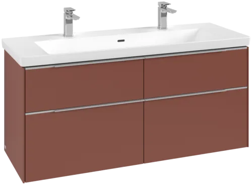Picture of VILLEROY BOCH Subway 3.0 Vanity unit, 4 pull-out compartments, 1272 x 576 x 478 mm, Wine Red #C60200AH