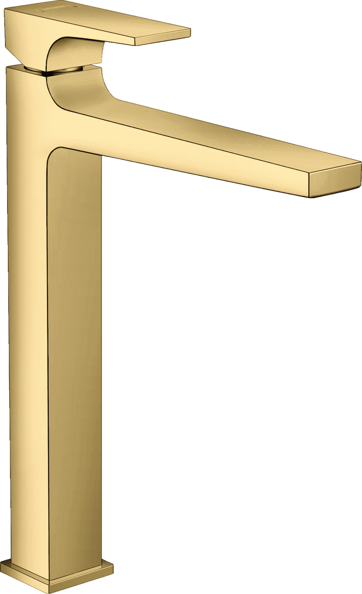 Bild von HANSGROHE Metropol Einhebel-Waschtischmischer 260 mit Hebelgriff für Aufsatzwaschtische mit Push-Open Ablaufgarnitur #32512990 - Polished Gold Optic