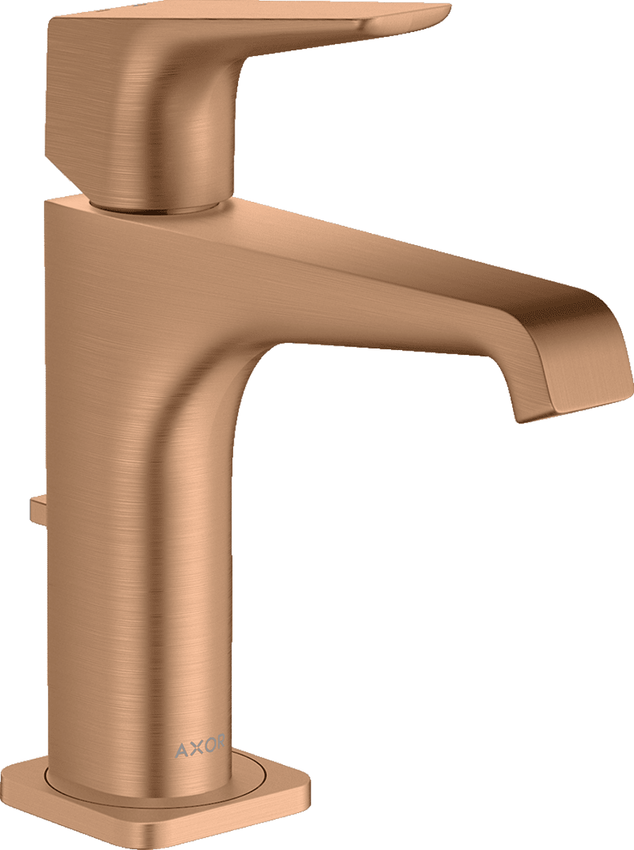 εικόνα του HANSGROHE AXOR Citterio E Single lever basin mixer 130 with lever handle and pop-up waste set #36110140 - Brushed Bronze