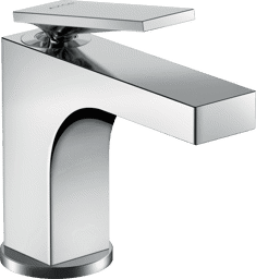 Bild von HANSGROHE AXOR Citterio Einhebel-Waschtischmischer 90 mit Hebelgriff für Handwaschbecken mit Zugstangen-Ablaufgarnitur #39022000 - Chrom