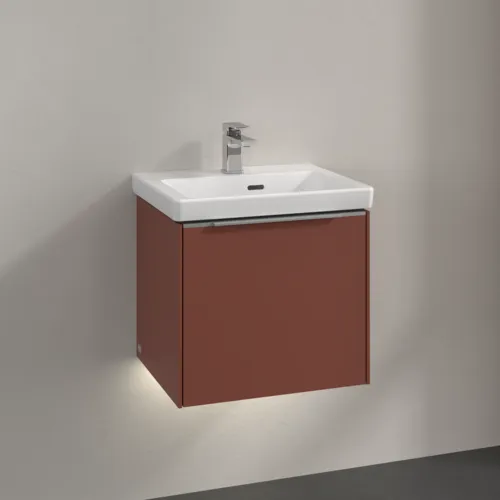 Bild von VILLEROY BOCH Subway 3.0 Waschbeckenunterschrank, mit Beleuchtung, 1 Auszug, 473 x 429 x 408 mm, Wine Red #C580L0AH