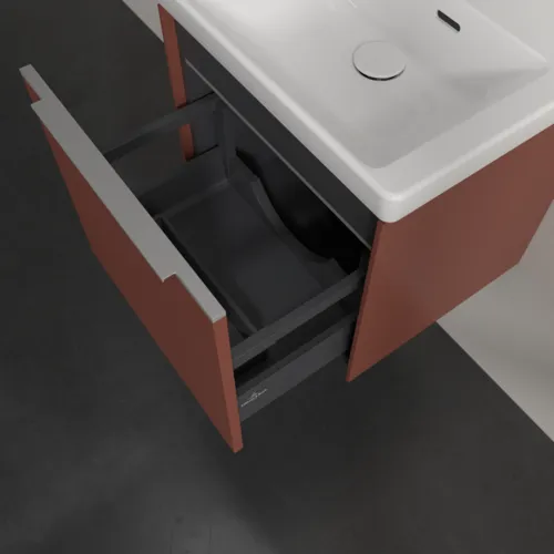 Bild von VILLEROY BOCH Subway 3.0 Waschbeckenunterschrank, mit Beleuchtung, 1 Auszug, 473 x 429 x 408 mm, Wine Red #C580L0AH