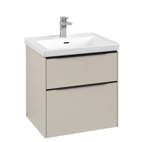 VILLEROY BOCH Subway 3.0 Vanity unit, with lighting, 2 pull-out compartments, 572 x 576 x 478 mm, Cashmere Grey #C578L1VN resmi