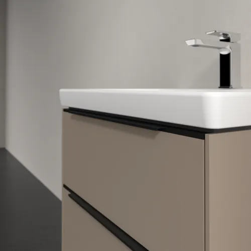 Bild von VILLEROY BOCH Subway 3.0 Waschbeckenunterschrank, mit Beleuchtung, 2 Auszüge, 572 x 576 x 478 mm, Taupe #C578L1VM