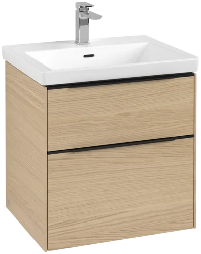 VILLEROY BOCH Subway 3.0 Vanity unit, with lighting, 2 pull-out compartments, 572 x 576 x 478 mm, Nordic Oak #C578L1VJ resmi