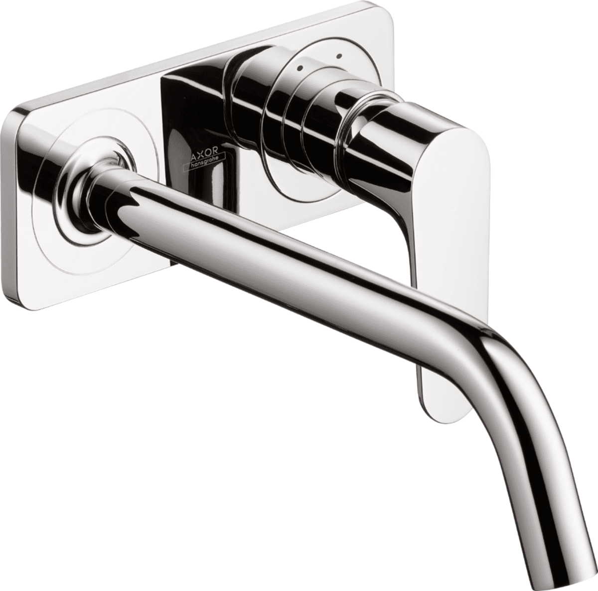 Picture of HANSGROHE AXOR Citterio M Single lever basin mixer for concealed installation wall-mounted with spout 227 mm and plate #34115000 - Chrome