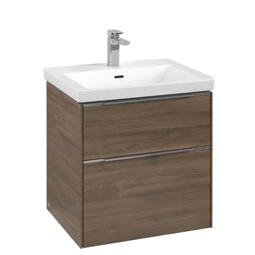 VILLEROY BOCH Subway 3.0 Vanity unit, with lighting, 2 pull-out compartments, 572 x 576 x 478 mm, Arizona Oak #C578L0VH resmi