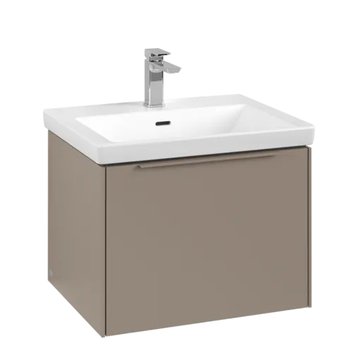 VILLEROY BOCH Subway 3.0 Vanity unit, with lighting, 1 pull-out compartment, 572 x 429 x 478 mm, Taupe #C577L2VM resmi