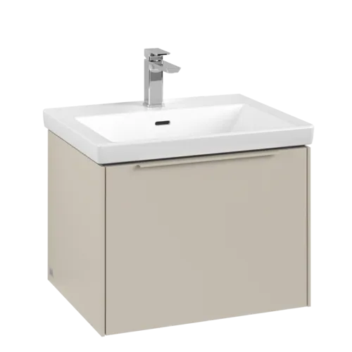 VILLEROY BOCH Subway 3.0 Vanity unit, with lighting, 1 pull-out compartment, 572 x 429 x 478 mm, Cashmere Grey #C577L2VN resmi