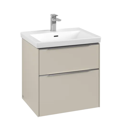 VILLEROY BOCH Subway 3.0 Vanity unit, with lighting, 2 pull-out compartments, 572 x 576 x 478 mm, Cashmere Grey #C578L0VN resmi