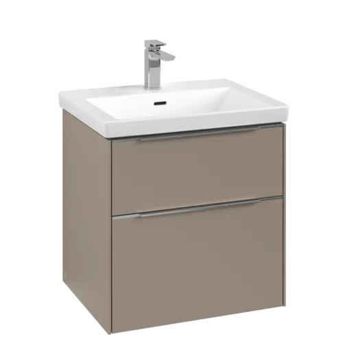 VILLEROY BOCH Subway 3.0 Vanity unit, with lighting, 2 pull-out compartments, 572 x 576 x 478 mm, Taupe #C578L0VM resmi