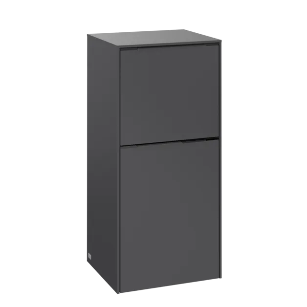 Зображення з  VILLEROY BOCH Subway 3.0 Side cabinet, 1 pull-out compartment, 1 door, 400 x 860 x 362 mm, Graphite / Graphite #C59502VR