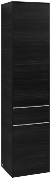 Зображення з  VILLEROY BOCH Subway 3.0 Tall cabinet, 2 doors, 1 pull-out compartment, 400 x 1710 x 362 mm, Black Oak #C59100AB