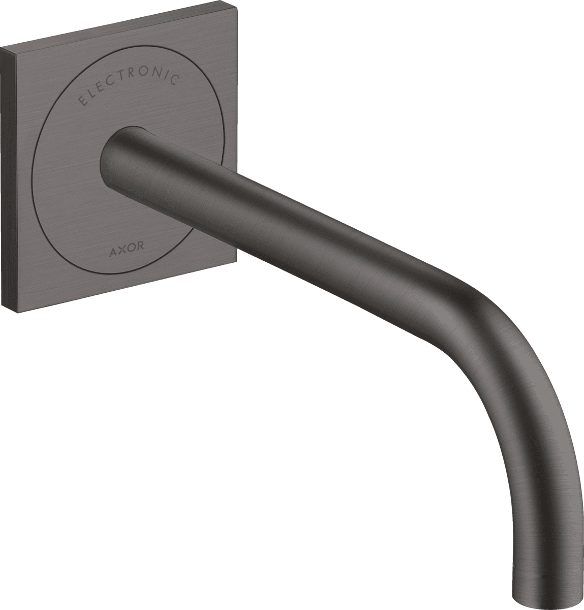 HANSGROHE AXOR Uno Elektronik-Waschtischmischer Unterputz für Wandmontage mit Auslauf 225 mm #38120340 - Brushed Black Chrome