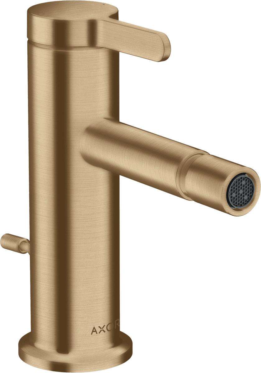 HANSGROHE AXOR One Einhebel-Bidetmischer mit Zugstangen-Ablaufgarnitur #48210140 - Brushed Bronze